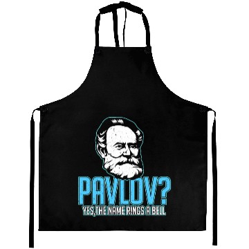 Discover Pavlov Dog Funny Science Bell Pun Psychology gift Aprons