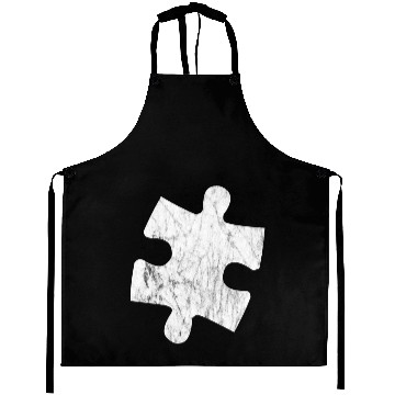 Discover White puzzle piece Aprons