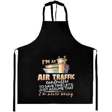 Discover Funny Air Traffic Controller Never Wrong Gift Aprons