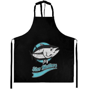 Discover Fish Size Matters Fisherman Fish Ocean Sea Aprons