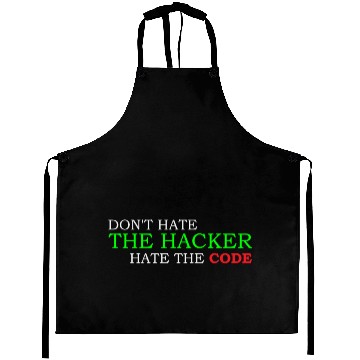 Discover hacker programmer hax0r source code funny saying Aprons