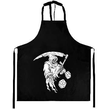 Discover The Grim Reaper Rolling the Dice Drawing Aprons