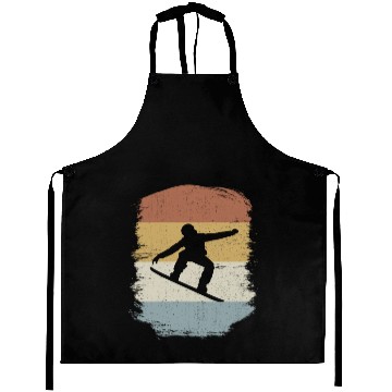 Discover Snowboard Snowboarding Snowboarder Retro Gift Aprons