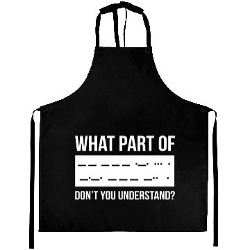 Discover Funny Morse Code Shortwave Ham Radio Gift Aprons