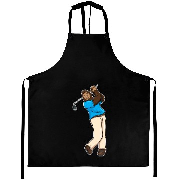 Discover Golf Golfer Bigfoot Sasquatch Gift Aprons
