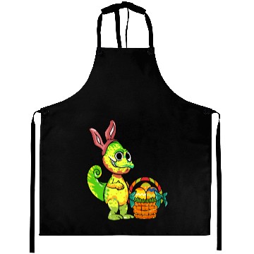 Discover Cute Chameleon Easter Eggs Egg Hunt graphic Aprons