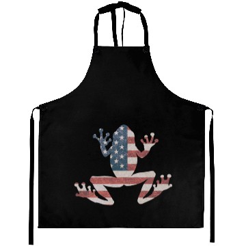 Discover Frog American Flag Pride 4th Of July Frog Lover Aprons