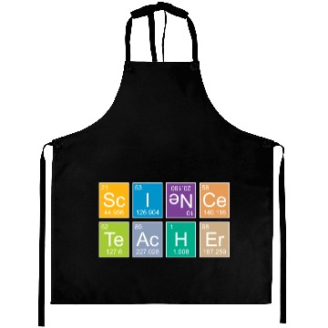 Discover science teacher funny periodic table Aprons