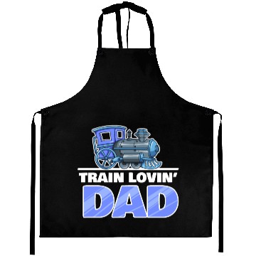 Discover Railroad Train Lovers Dad Father's Day Gift Aprons