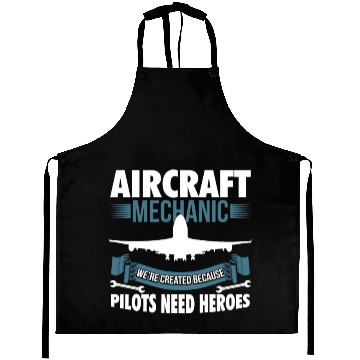 Discover Aircraft Mechanic Hero Pilot Aprons