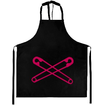 Discover Crossed Safety Pins Punk Aprons