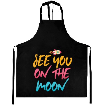 Discover Rockets Science Astronomy Moon Funny Gift Aprons