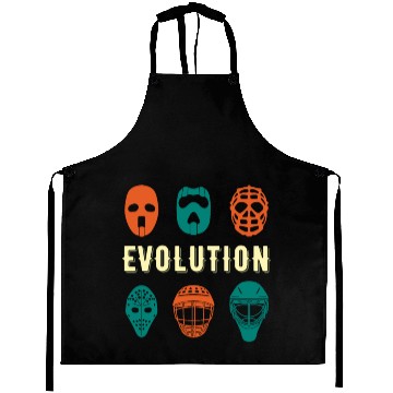 Discover Ice Hockey Goalie Mask Evolution Player Coach Gift Aprons