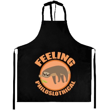 Discover Feeling Philoslothical Sloth Philosophy Design Aprons