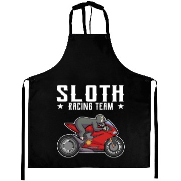 Discover Sloth Racing Team Biker Motorcycle Gift Aprons