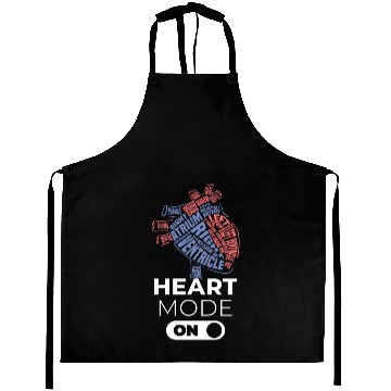 Discover Heart Mode ON Anatomy Cardiac Nurse GIft Idea Bday Aprons