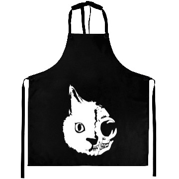 Discover Cat Skull funny Aprons