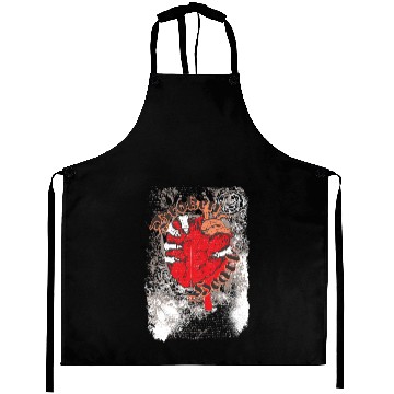 Discover Broken Heart in a skeleton hand Aprons