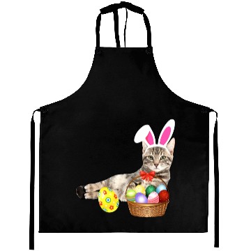 Discover easter Aprons cat funny bunny ears eggs gift cat
