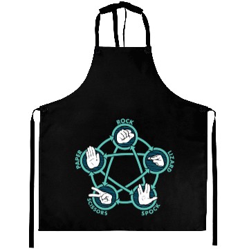 Discover ROCK PAPER SCISSORS LIZARD SPOCK Aprons