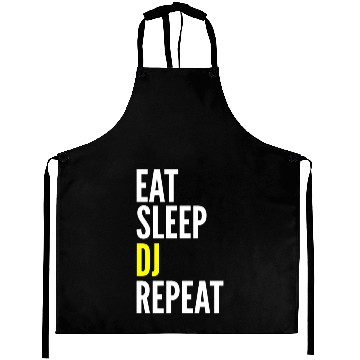 Discover DJ Funny Gift - Eat Sleep DJ Repeat Aprons