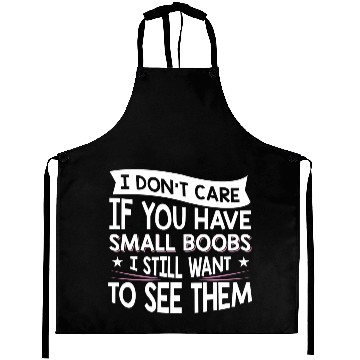Discover Boobies Small Boobs Flat Chest Funny Gift Aprons