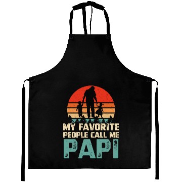 Discover My Favorite People Call Me Papi Father's Day Aprons