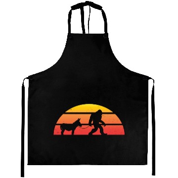 Discover Funny Bigfoot Donkey Lover Mule Sasquatch Gift Aprons