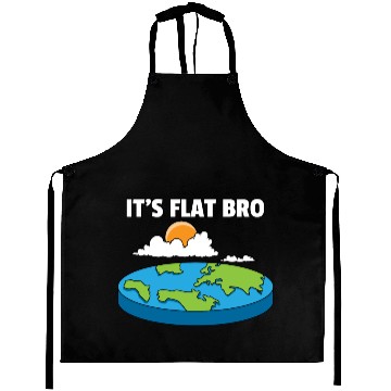 Discover Flat Earths Society Globe World Map Funny Gift Aprons