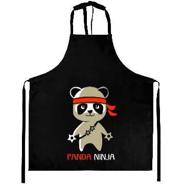 Discover Panda Bear China Cute Kawaii Bamboo Aprons