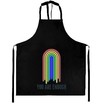 Discover You are enough rainbow Aprons