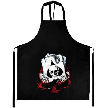 Discover Scorched Ace Of Spades Poker Dice Skull Aprons