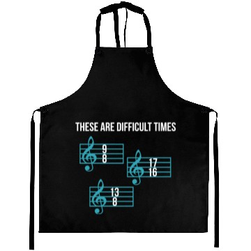Discover These Are Difficult Times Funny Music Teacher Aprons