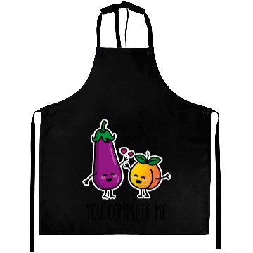 Discover You complete me sexting peach eggplant couples Aprons