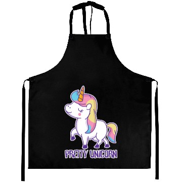 Discover Funny Unicorn Rainbow Magic Sweet Cute Gift idea Aprons