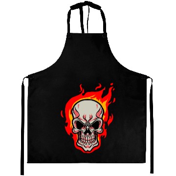 Discover Skull Fire Human Skeleton Teeth Bones Masks Gift Aprons