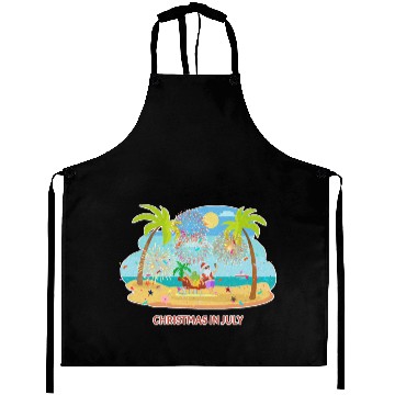 Discover christmas in july Aprons