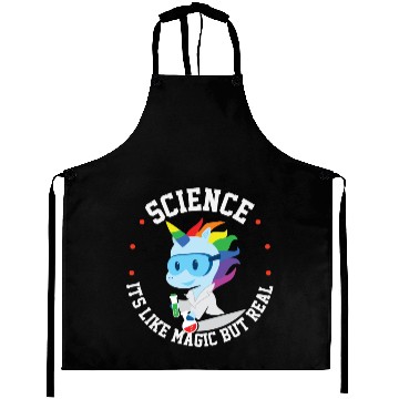 Discover Funny Science Is Like Magic But Real Unicorn Gift Aprons