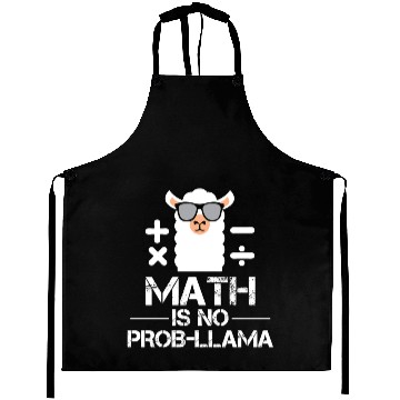 Discover Math is no prob-llama Back to school Llama Aprons