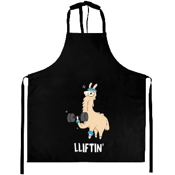 Discover Lama in the gym - lifting weights Aprons