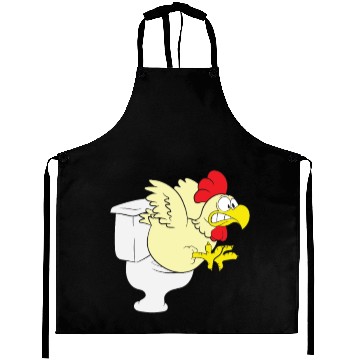 Discover Chicken / cock on toilet Aprons