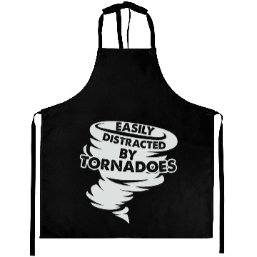 Discover Distracted by Tornadoes Tornado Weather Chaser Aprons