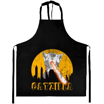 Discover Catzilla Baby Cat Aprons