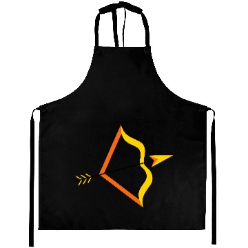 Discover Colorful Abstract Bow and Arrow Design Aprons