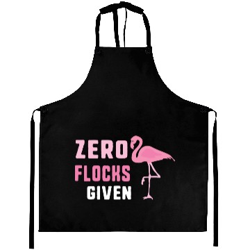 Discover Zero Flocks Given Pink Flamingo Funny Beach Summer Aprons