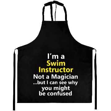 Discover Funny Swim Instructor Teacher Coach Job Career Aprons