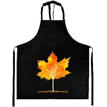 Discover Maple Leaf Autumn Orange Fall Leaves Aprons
