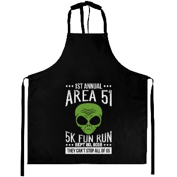 Discover Area 51 Alien Fun run Aprons