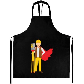 Discover Funny Super Hero Surveyor Engineers gift Aprons