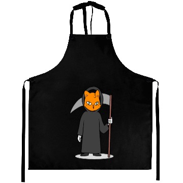 Discover Cute Cat Grim Reaper Aprons